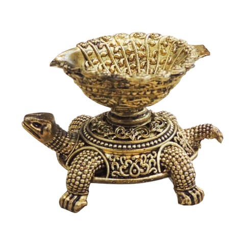 Brass Tortoise Deepak Diya for Pooja & Home Decor, Medium - 2.5*2*2 Inch (BS1821 F)