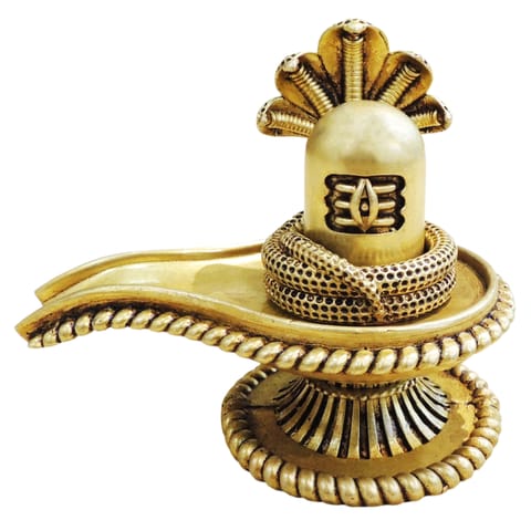 Brass Shivling Idol Statue for Home Temple & Pooja Room - 5*3*4 Inch (BS1887 H)