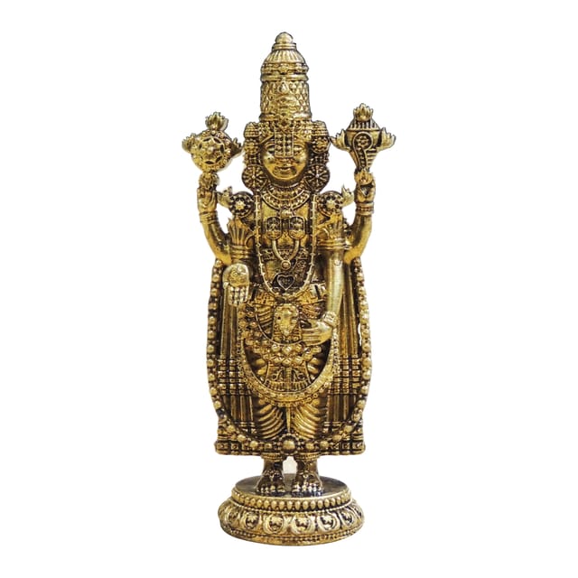 Brass Balaji Idol Statue - Small Size for Home Temple - 2*1.2*4.5 Inch (BS1921 E)