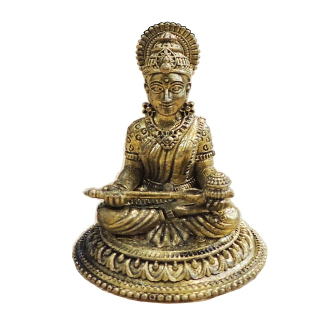 Brass Annapurna Devi Idol Statue for Kitchen & Pooja Room - 2*2*2.5 Inch (BS1924 E)