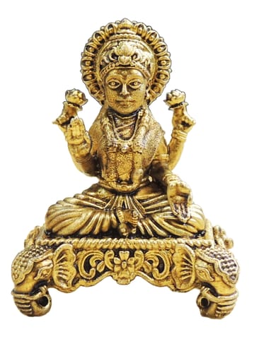 Small Brass Laxmi Ji Idol Statue for Home Temple - 1.5*1*2 Inch (BS1926 L)