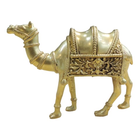Brass Camel Showpiece Statue for Home Decor & Office Table - 5*1.5*4 Inch (BS1937 C)