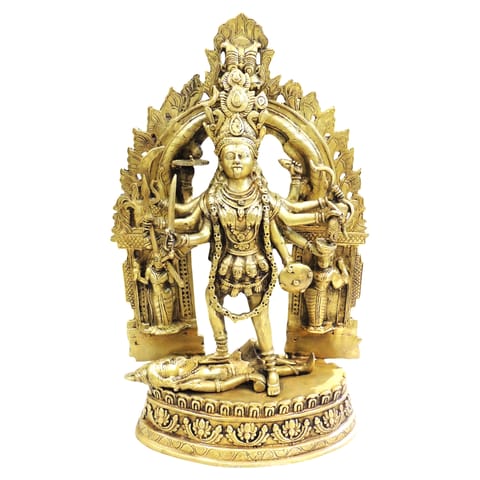Large Brass Kali Maa Idol Statue for Temple & Home Decor - 14*7.5*23 Inch (BS1941 D)