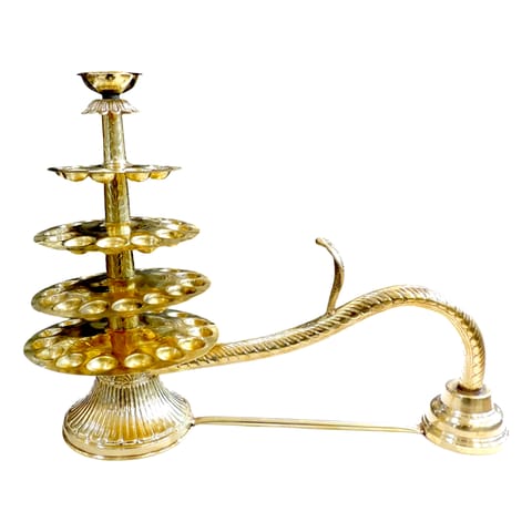 Brass Ganga Aarti Decorative Set for Pooja & Home Decor - 25*10*19 Inch (F721 I)