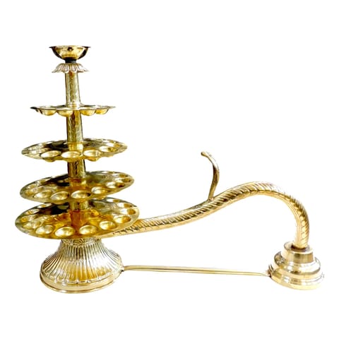 Brass Ganga Aarti Decorative Set for Pooja & Home Decor - 25*10*19 Inch (F721 I)