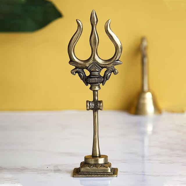 Brass Trishul No. 0 - 1.7*1.2*5.8 inch (Z138 B)