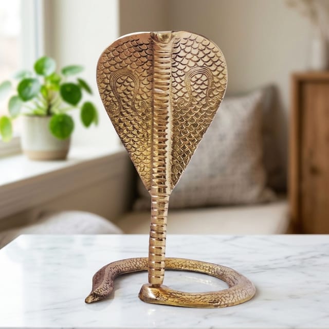 Brass Snake (for shivling) - 8.5*8.5*11.5 inch (Z299 H)