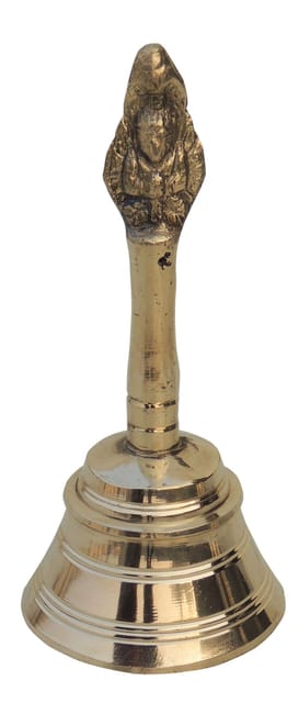 Brass Pooja Hand Bell, Garun Ganti (1/4)  - 2.5*2.5*5.5 inch (F676 F)