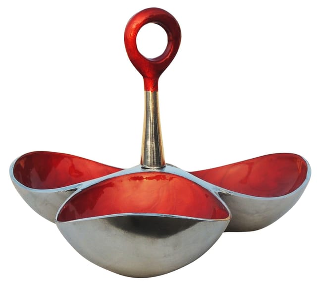 Decorative Three Pot Tray - 9.5*9.5*6.8 inch (A3070 R)