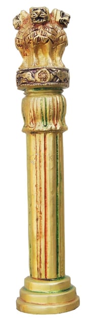 Brass Table Decor Showpiece Ahsok Lath - 2.5*2.5*11.4 inch (BS532 C)