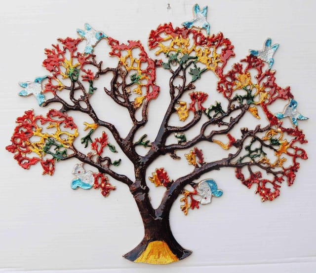 Aluminium Showpiece Wall Decorative Aluminium Tree  - 24*0.2*20.5 inch (Z046 X)