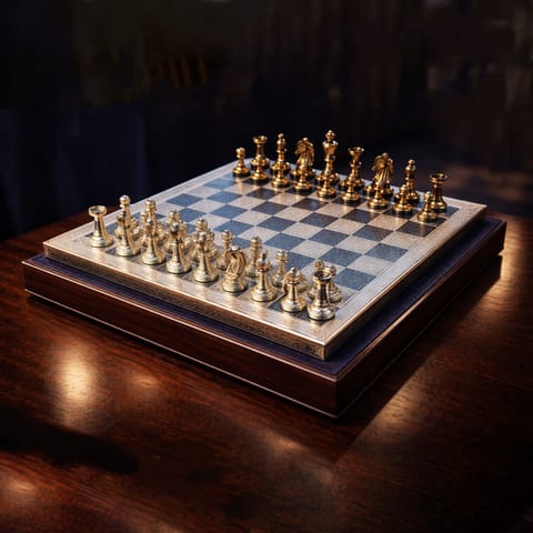 Brass Chess - 11.8*11.8*3.8 inch (BS363 C)