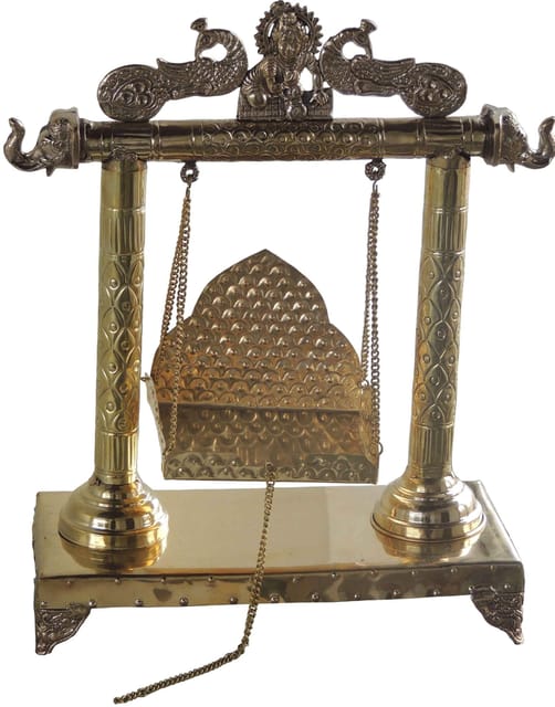 Brass Laddu Gopal Jhula For God Idol - 14.5*6.3*17.5 inch (AS227 D)