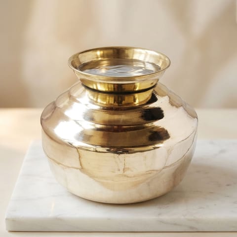 Brass Matka, 9 Liter - 11.5*11.5*9.5 inch (Z418 F)