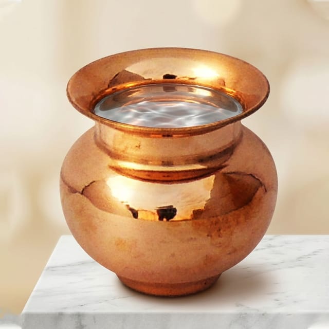 Copper Lota, 300 ML  - 3.5*3.5*3.4 inch (Z321 B)