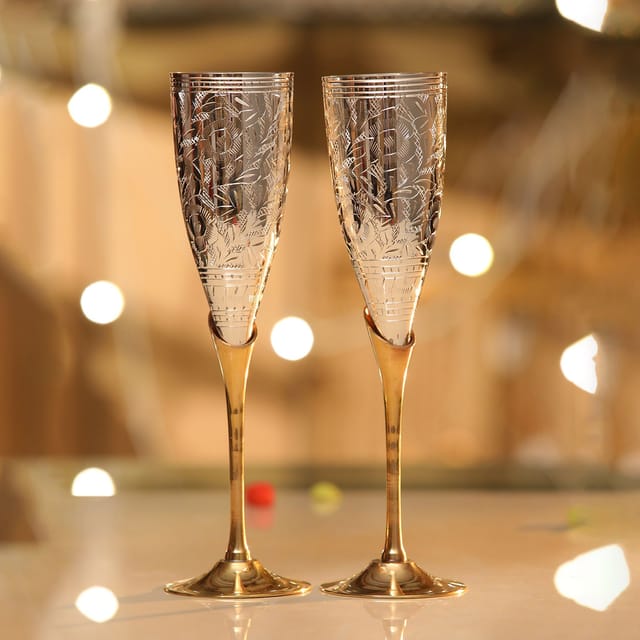 Goblet 2 pcs Napiri With Silver Finish (B079)