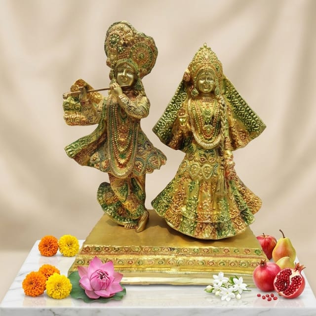 Brass Radha Krishan Pair-13*7*17 (BS093)