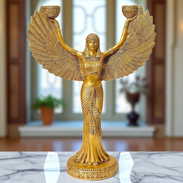 Brass Egyptian Mummy Candle Holder -9*3.5*12 Inches (BS1281 A)