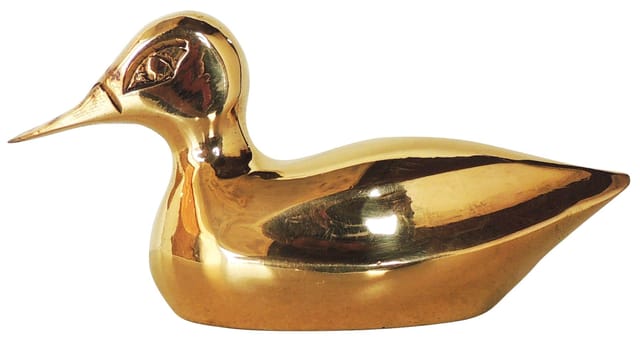 Brass Showpiece Duck Statue  - 4*1.2*2 Inch (AN094)