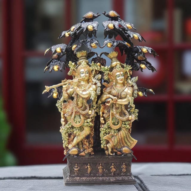 Brass Radha Krishna with Tree - 25.5*12*37 Inch (BS828 D)