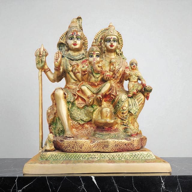 Brass Shiv Parivar Idol - 9*6.5*11.5 Inch (BS493 E)