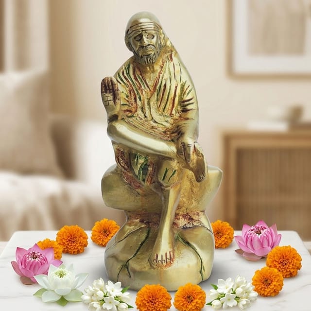Brass Showpiece Sai Baba God Idol Statue - 3*2.5*6 Inch (BS1351 C)