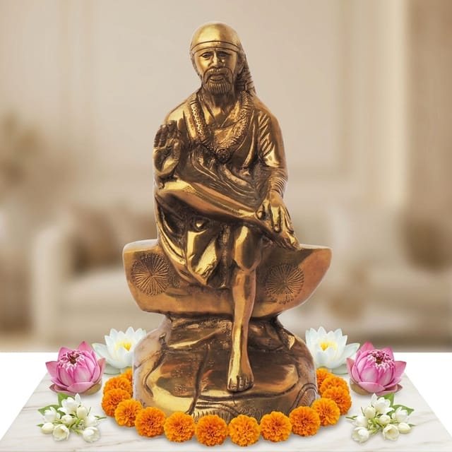 Brass Showpiece Sai Baba Statue - 5*4*8.6 Inch (BS752 D)