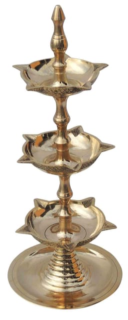 Brass Showpiece Step Deepak Diya  - 3.5*3.5*8.5 Inch (Z559 C )