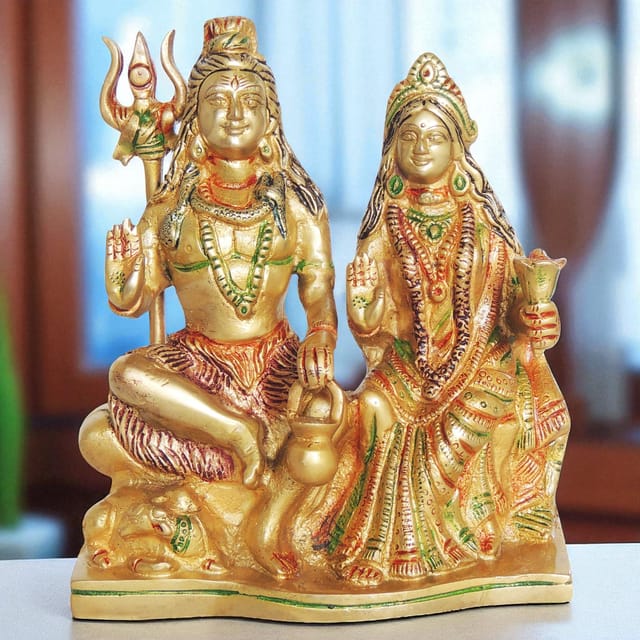 Brass Showpiece Shiv Parivar God Idol Statue - 7*3*8.5 Inch (BS1353 D)