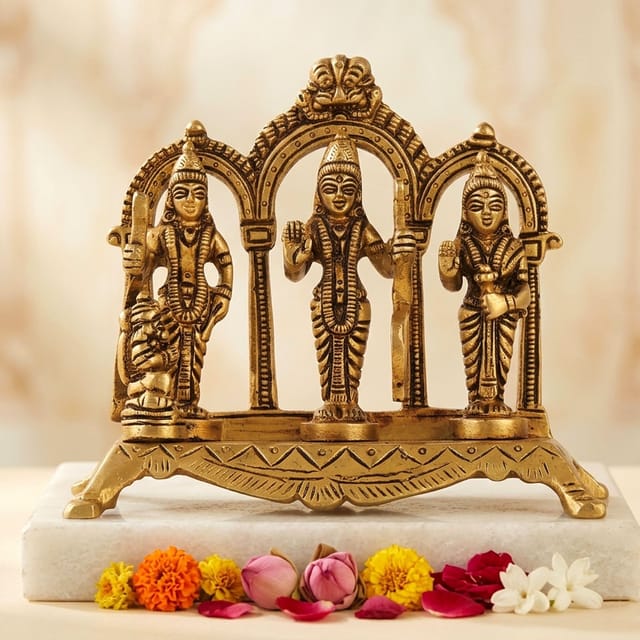 Brass Showpiece Ram Darbar God Idol Statue - 5.2*2*4.5 Inch (BS1394 D)