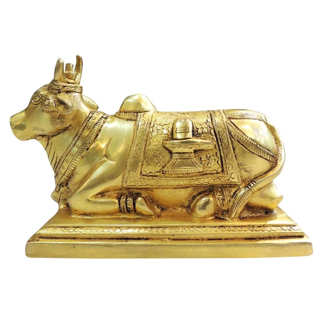 Brass Showpiece Nandi Idol Statue  - 7*3*4.5  inch (BS1532 C)