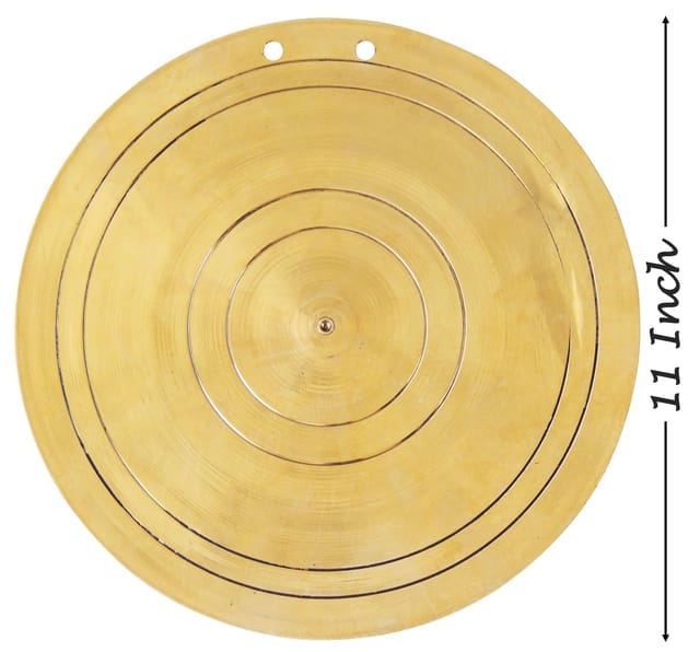 Brass Hanging Ghanta Ghadiyal - 11*0.5*11 Inch (Z414 H)