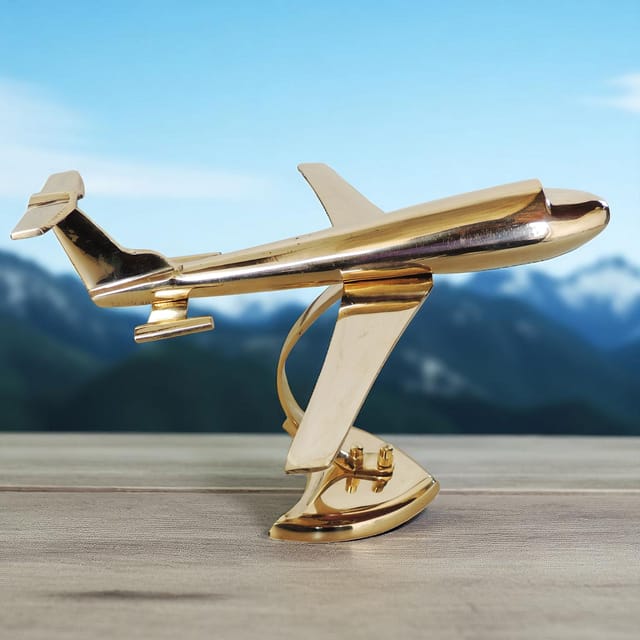 Brass Home Decorative Aeroplane J2, Jahaj - 7.5*7.5*6 Inch (MR230 C)