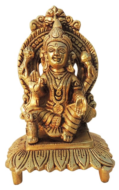 Brass Showpiece Laxmi On Chowki God Idol Statue - 4.5*3.5*7 Inch (BS1600 L)