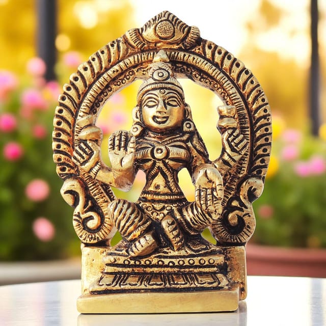 Brass Showpiece Laxmi Ji With Frame God Idol Statue - 2.8*1*3.5 Inch (BS596 L)