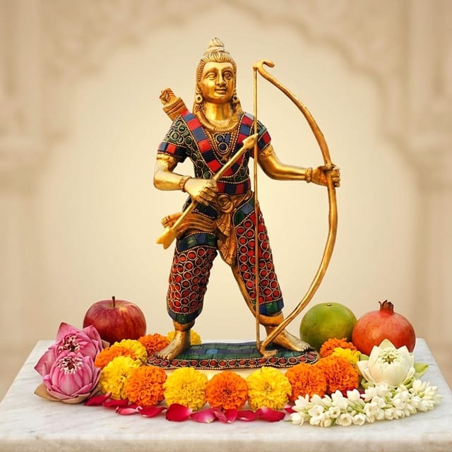 Brass Showpiece Ram Ji God Idol Statue - 6*3*11 Inch (BS1358 D)