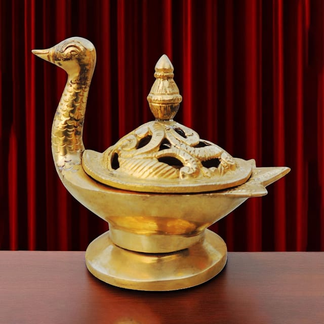 Brass Duck Shape Loban Dan, Luab Daan, Bakhoor Dan (BS1681 D)