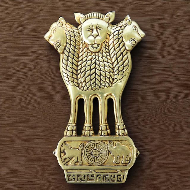 Brass Wall Hanging Showpiece Ashok Lath Statue - 8.5*0.5*14 Inch (BS1722 E)