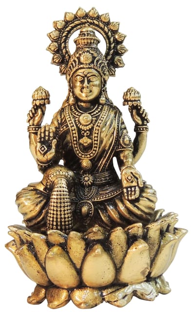 Brass Showpiece Laxmi Ji God Idol Statue, Made From Machine  - 2.7*2.7*4.2 Inch (BS1828 L)