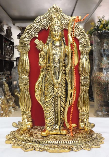 Aluminium Showpiece Maharav Ram Ji - 9*6.5*12.5 Inch (AS485 G)