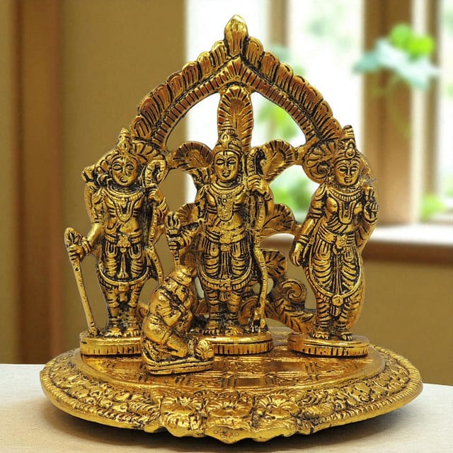 Aluminium Showpiece Ram Darbar Statue - 6*5*5.7 Inch (AS476 B)