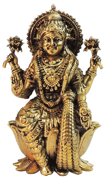 Brass Showpiece Laxmi Ji God Idol Statue - 2.2*2*4.5 Inch (BS1824 L)