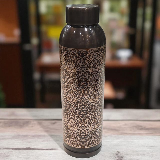 Copper Drinking Water Bottle, Capacity : 900 ML - 2.6*2.6*10.5 Inch (BC202 D)