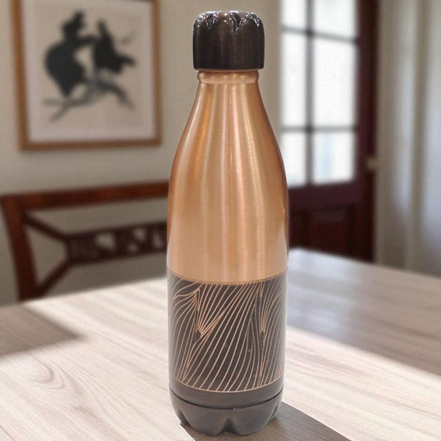 Copper Drinking Water Bottle - 2.5*2.5*9.5 Inch (BC202 C)