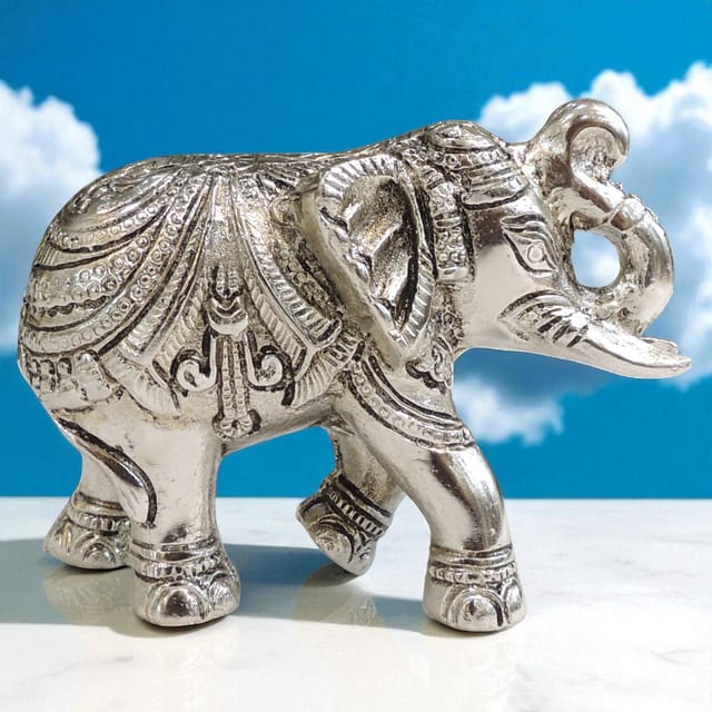 Aluminium Showpiece Elephant - 5*2*3.5 Inch (AS503 S)