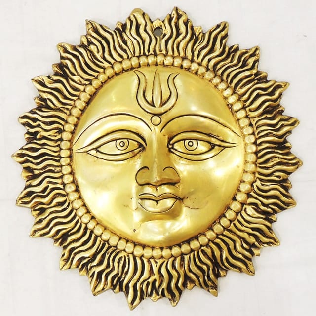 Brass Wall Hanging Showpiece Sun, Suraj Statue - 13.2*2*13.2 Inch (BS1843 J)