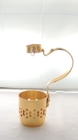 Brass Showpiece Bottle Holder Diwali Gifting Item - 6*3.2*9.2 Inch (B310 A)