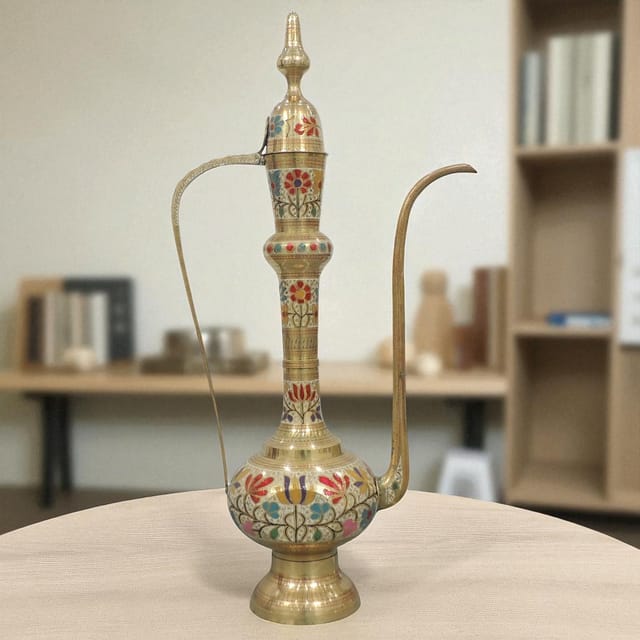 Brass Home Decorative Surahi - 18*9*36 Inch (F349 B)