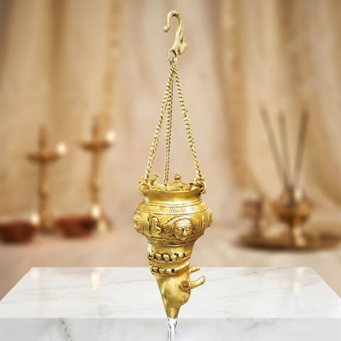Brass Nandi Face Shirangi Statue, 900 ML- 4.5*4.5*8.5 Inch (BS1890 D)