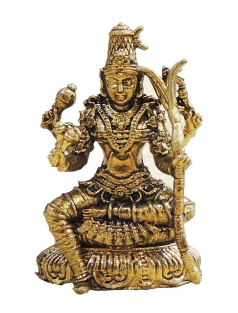 Mini Brass Kamakshi Devi Idol Statue for Gifting - 1*0.5*1.5 Inch (BS1929 B)